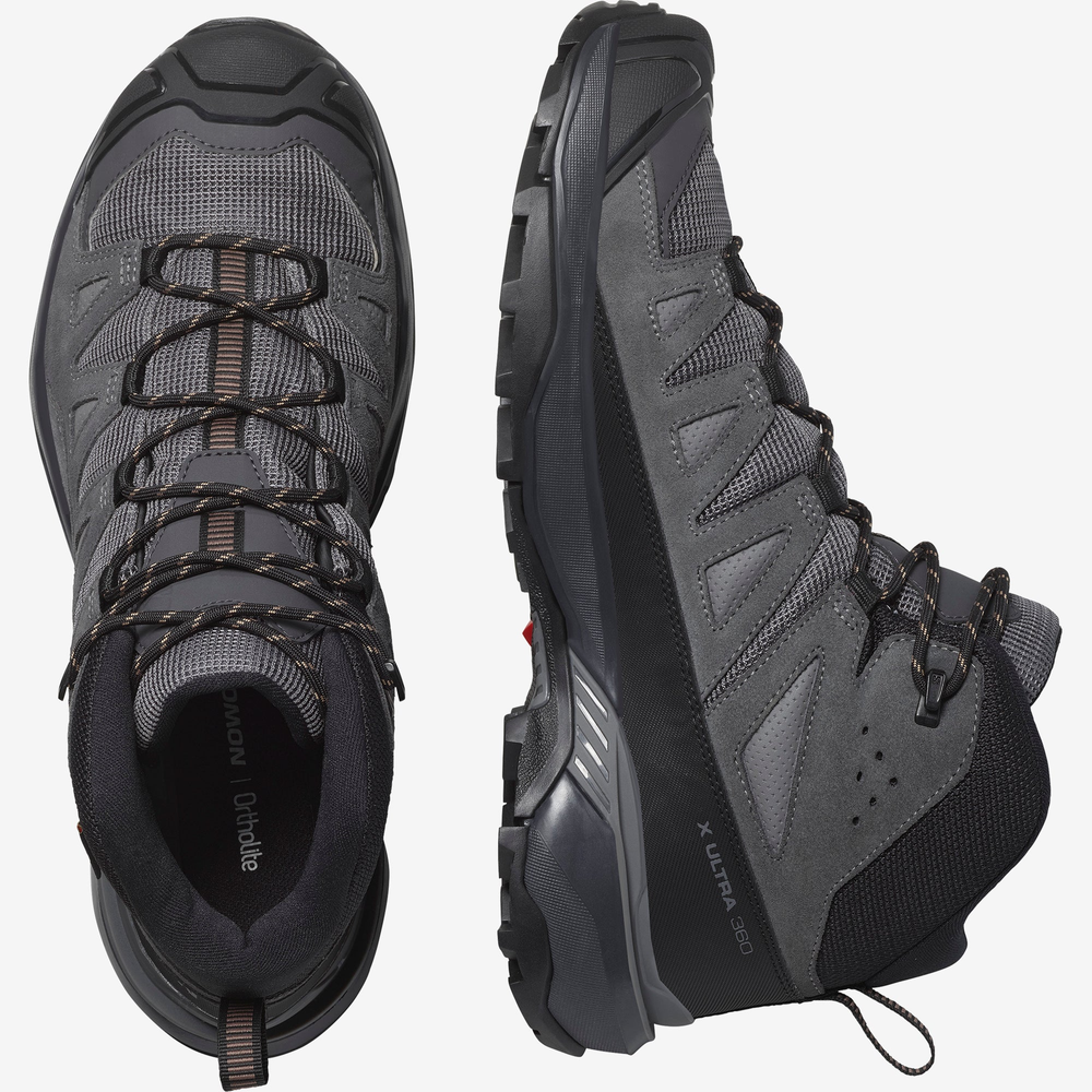 Ботинки Salomon X ULTRA 360 Leather MID GTX Castl/Asphal/Kelp
