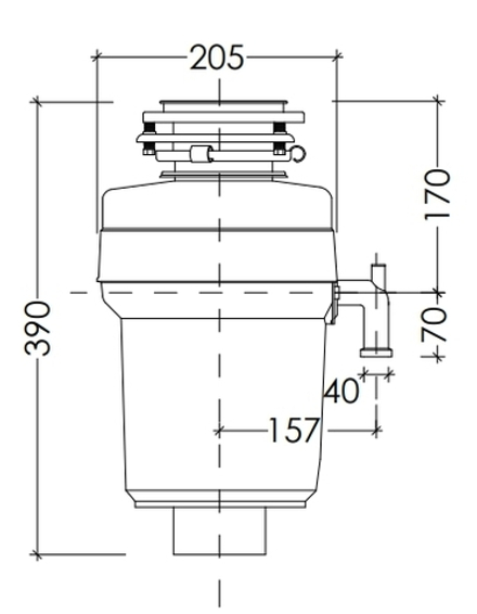 Измельчитель пищевых отходов SINK HELPER Premium H-40