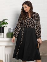 Платье Клеопатра (черное/лео) П15226-13М LT Collection