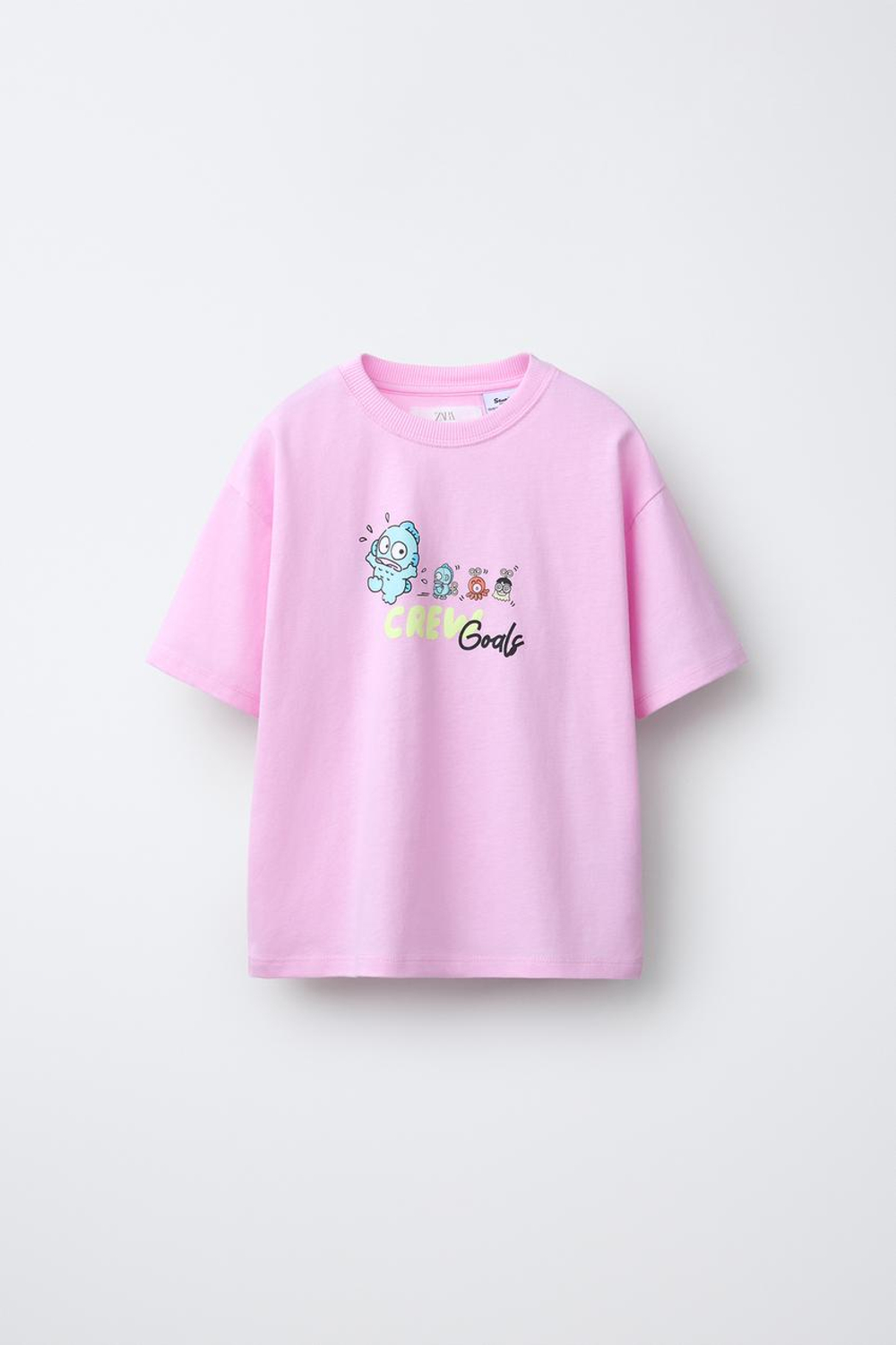 ZARA ФУТБОЛКА HANGYODON AND FRIENDS © SANRIO, РОЗОВЫЙ