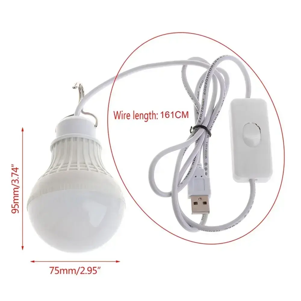 USB лампа-включатель 5 Вт - холодный белый