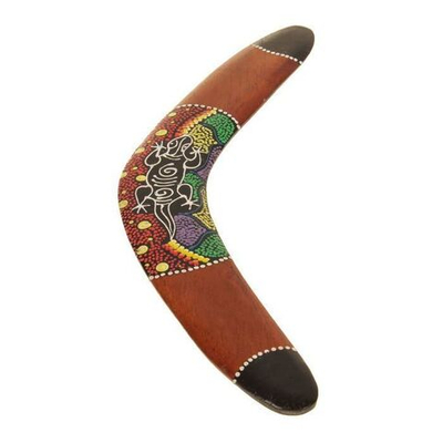 Бумеранг расписной "Цветной узор" 40 см