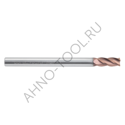 Фреза твердосплавная радиусная   4мм (L=50, l=10, хв=4) Z4 35° по стали, нерж., чугуну, с радиусной фаской BRGM-4R-D4.0R0.3 AHNO