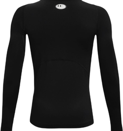 Футболка для мальчика теннисная Under Armour Boys' HeatGear Armour Long Sleeve - black/white