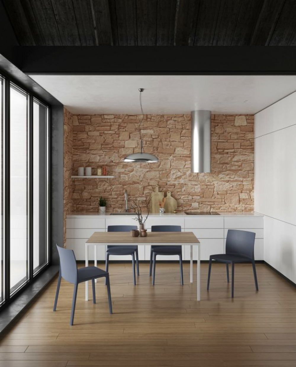 Стул пластиковый Papatya Evo-S, тортора