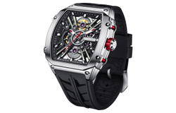 STARKING Steel Core Collection Mechanical Movement Silicone Strap Watch Men"s Watches Black Dial