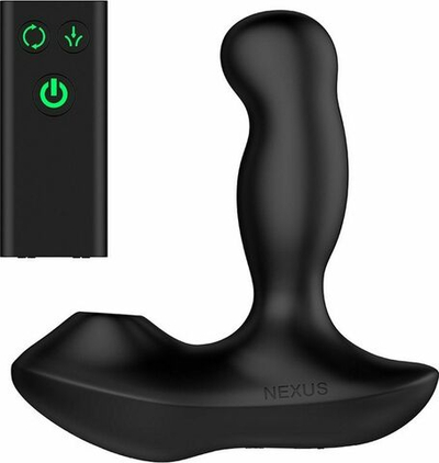 Черный вибратор-ротатор для стимуляции простаты Nexus Revo Air (Цвет: черный)