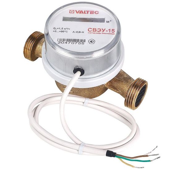 Счётчик воды универсальный Valtec VLF-U-15-3.110.LW без сгонов ДУ 15 мм, L 110 мм, LoRa
