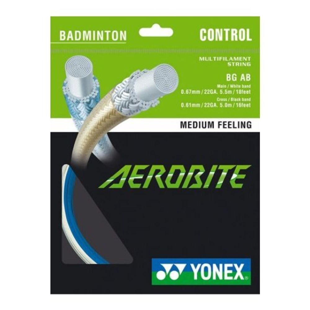 Струны для бадминтона Yonex Aerobite (10 m) - white/blue
