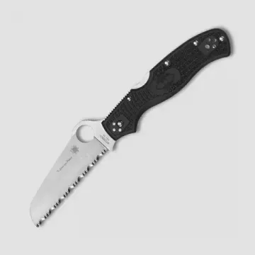 Складной нож Spyderco Rescue 3 Thin Blue Line 14FSBKBL3 c клинком из стали VG-10, рукоять FRN