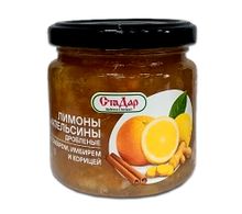 Лимоны и апельсины "СтаДар" дробленые с сахаром, имбирем и корицей 210г. Слуцк