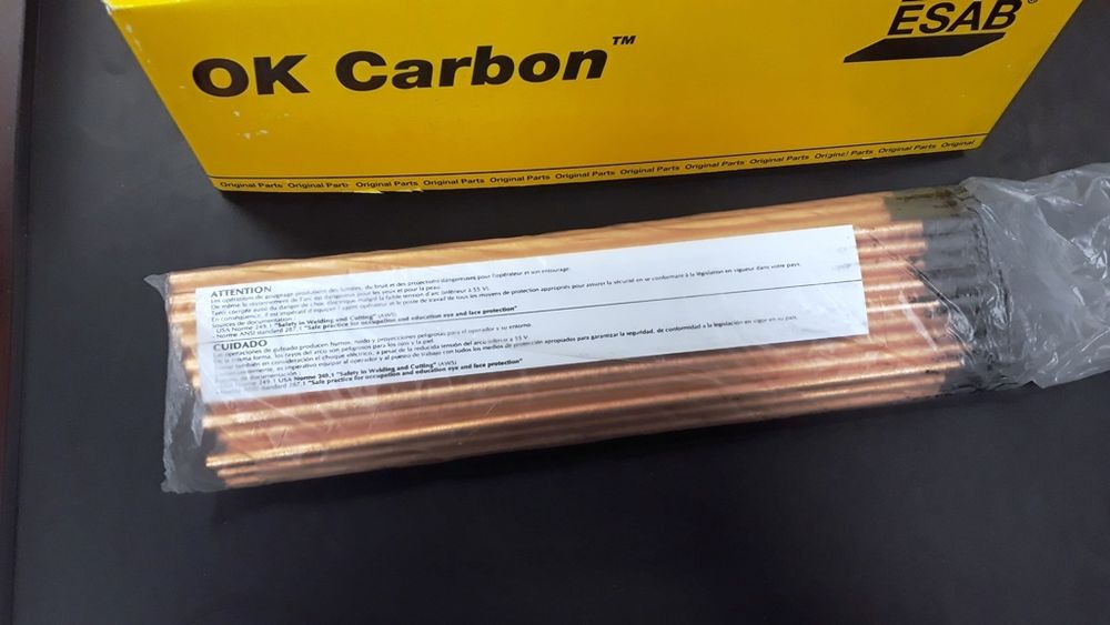 0700 007 004 Угольные электроды DC 6.35x305 OK Carbon 1/4x12 in. (омеднённые) ESAB