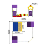 Песочный дворик для детской площадки Romana 109.05.00-01 (песочница с тентом)