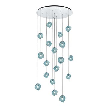 SL1175.113.18 Светильник подвесной ST-Luce Хром/Светло-голубой E14 18*40W PORTICI