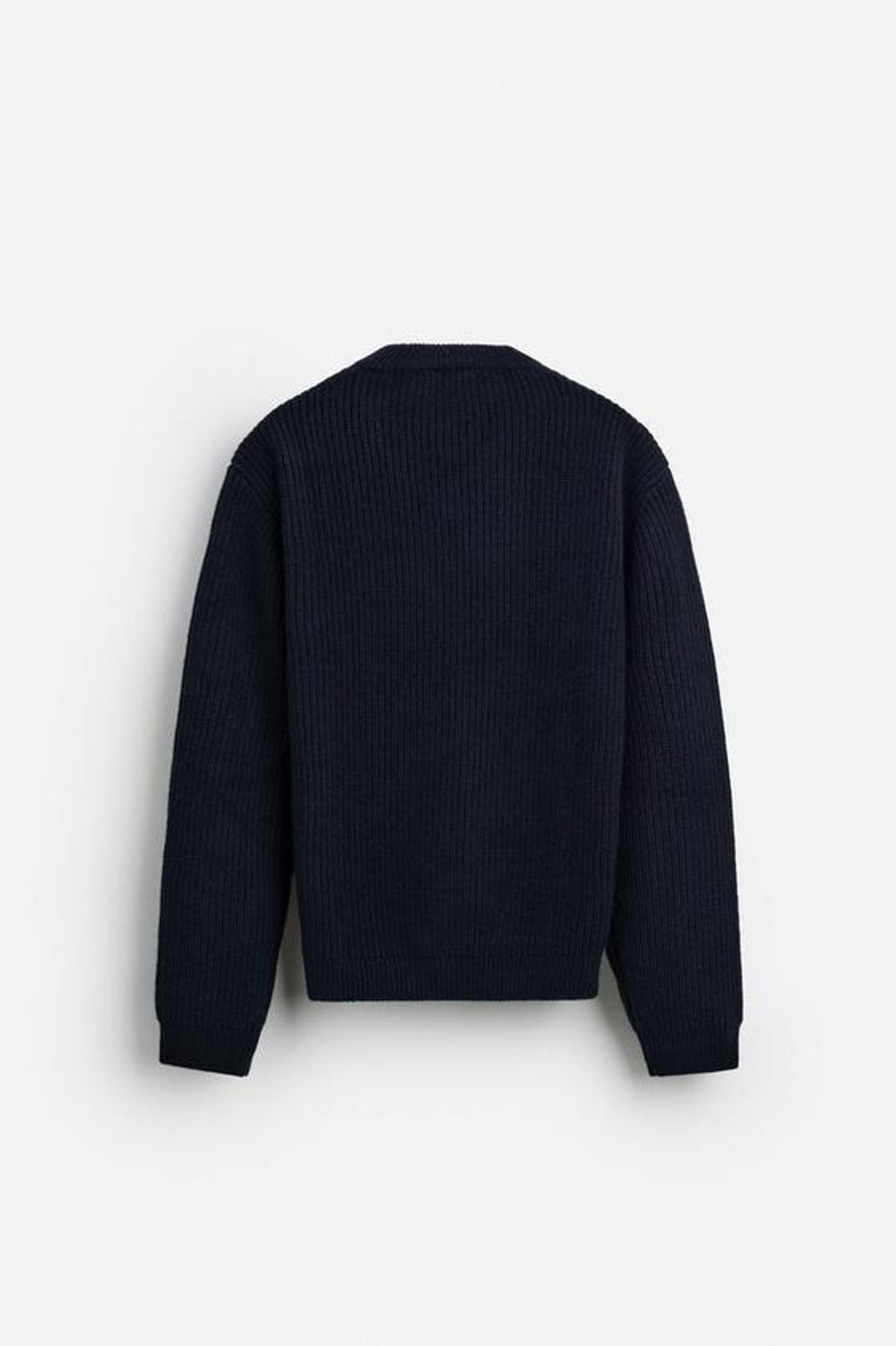 ZARA СВИТЕР ИЗ 100% ШЕРСТИ, МОРСКОЙ СИНИЙ