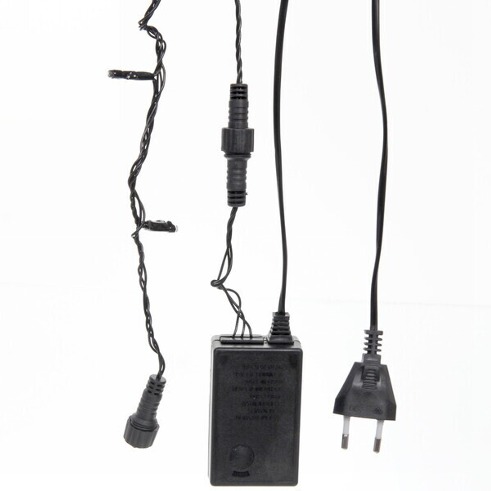 Гирлянда для улицы 20м 240 ламп LED чёрный провод, 8 реж, IP-54, Красный (возможность соединения)