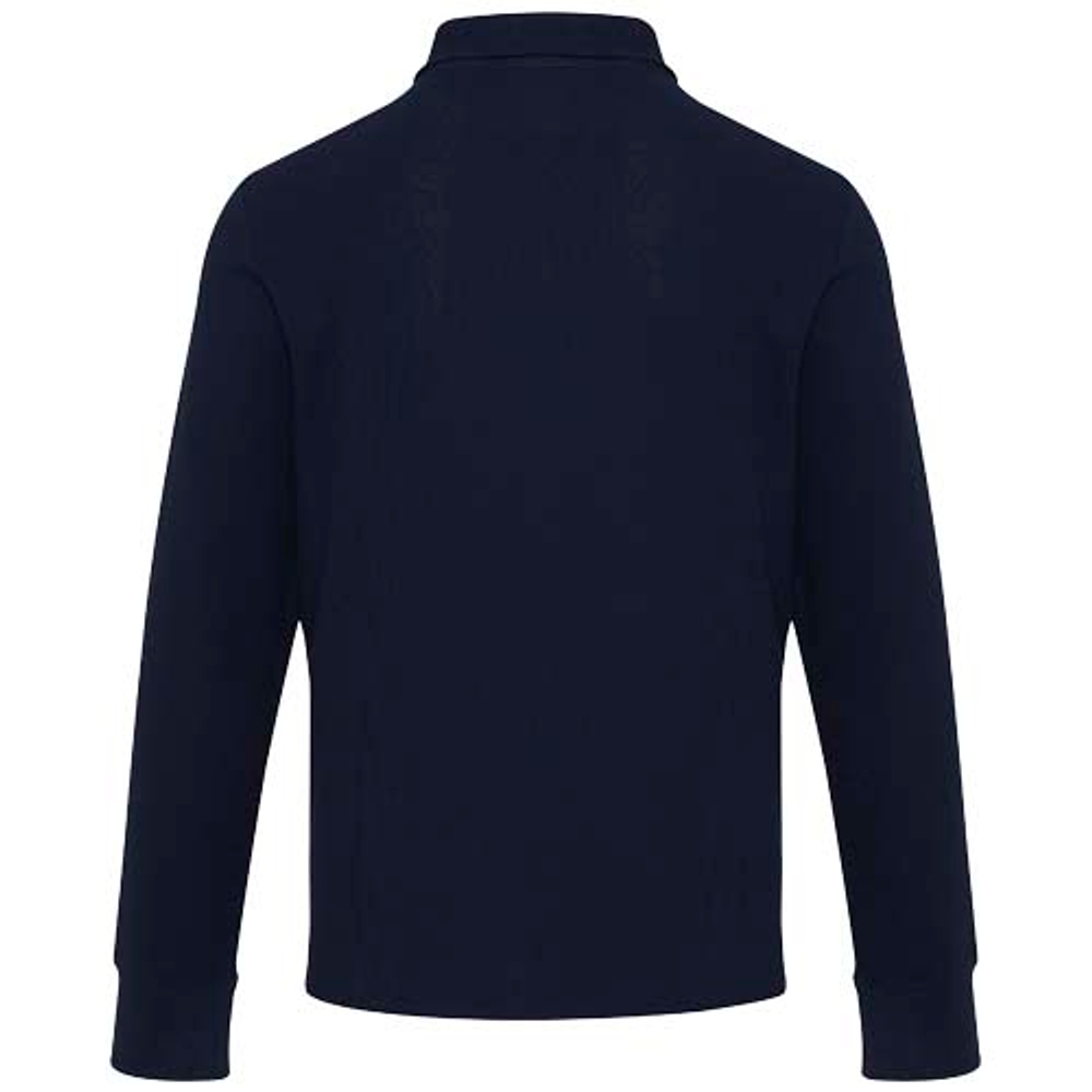 Apollo унисекс поло с длинным рукавом и застежкой-молнией на половину длины