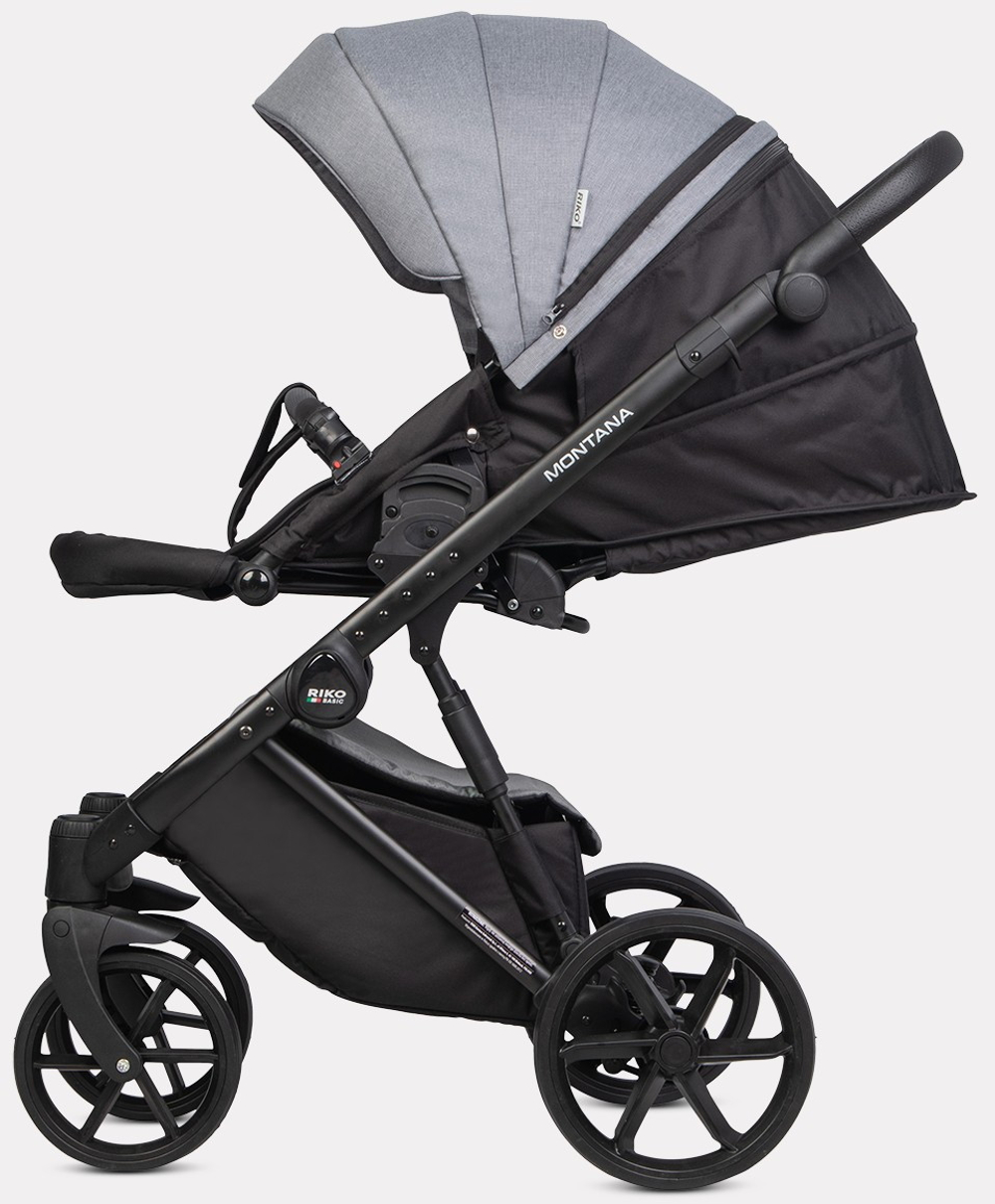 Детская коляска Riko Basic Montana 2 в 1 52 Grey (серый)