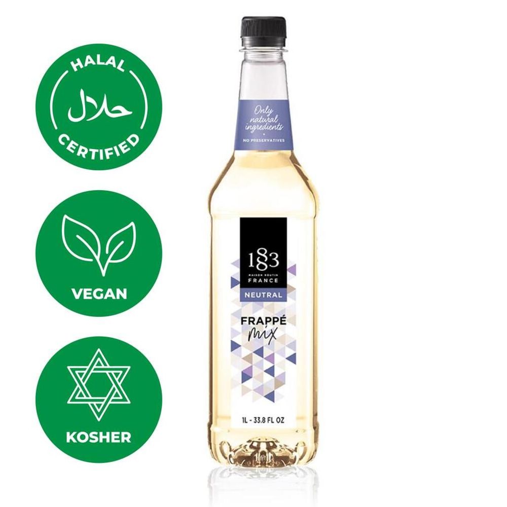 Сироп Фраппе Микс 1л бутылка прозрачный пластик 1883 Maison Routin