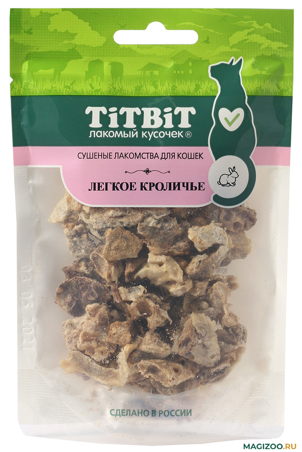 TiTBiT лакомство для кошек легкое из кролика 20г