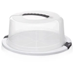 Контейнер для выпечки круглый, белый/прозрачный