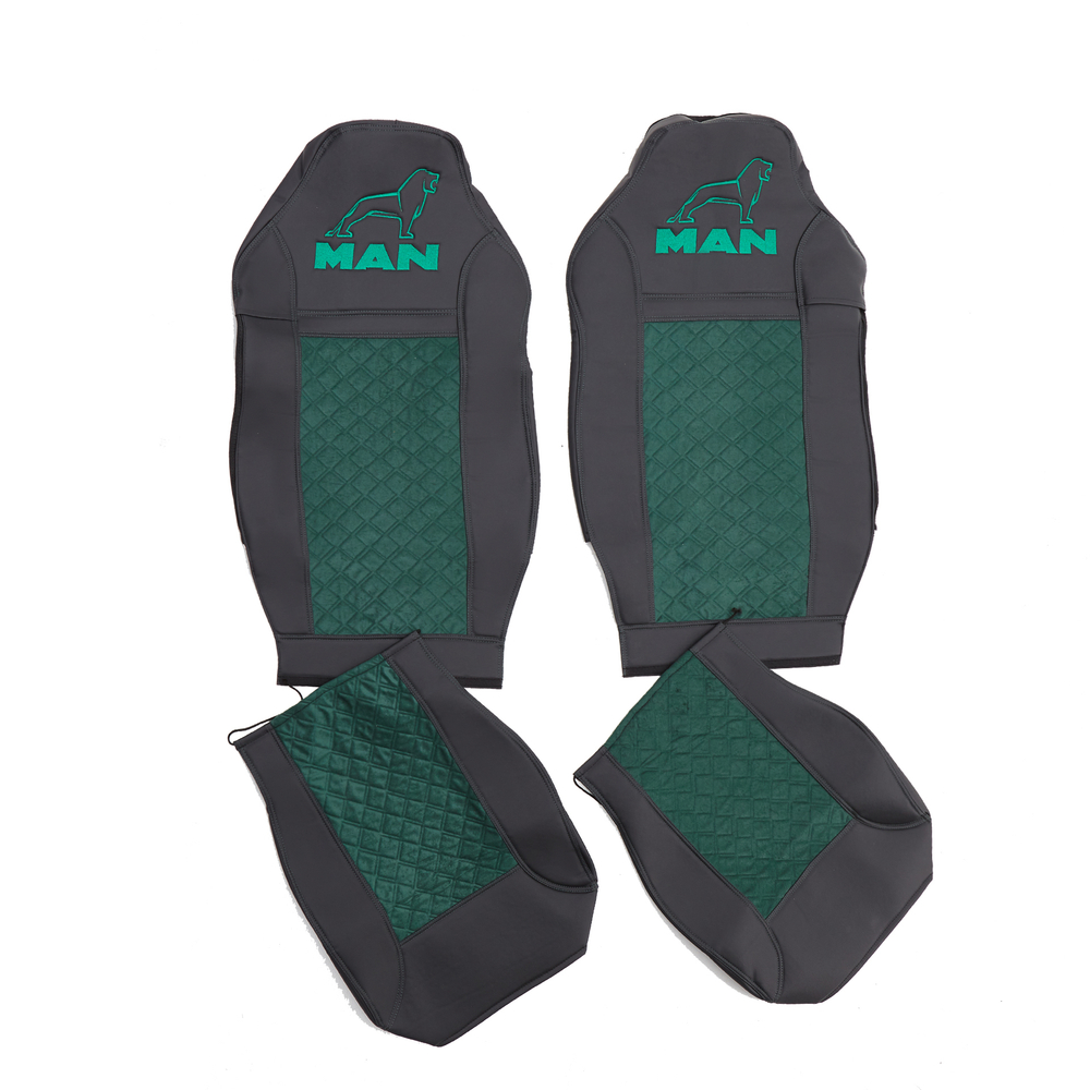Чехлы MAN TGA (экокожа, зеленый)