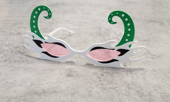 Очки Черт жёлтые с зелёным