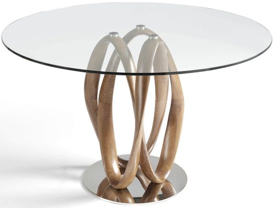 Круглый обеденный стеклянный стол DT801 /1021 Ø130 Испания