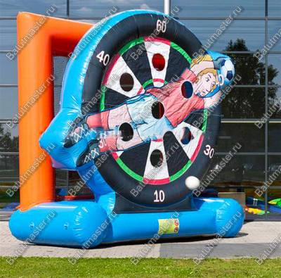 Надувной футбольный дартс «Футболист» на подкачке, диаметр 3 м, размер 3х3х3 м