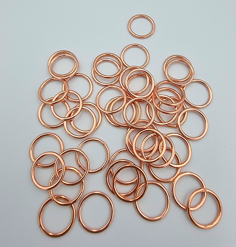 Кольцо розовое золото 11 мм