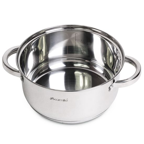 Пароварка 2-х уровневая из нержавеющей стали Kamille KM-5817 (диаметр 24 см)