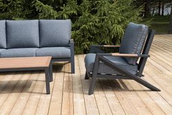 "Лотос" лаунж-зона 5-местная из алюминия, цвет темно-серый