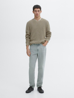 Massimo Dutti Зауженные джинсы из 100% хлопка, индиго