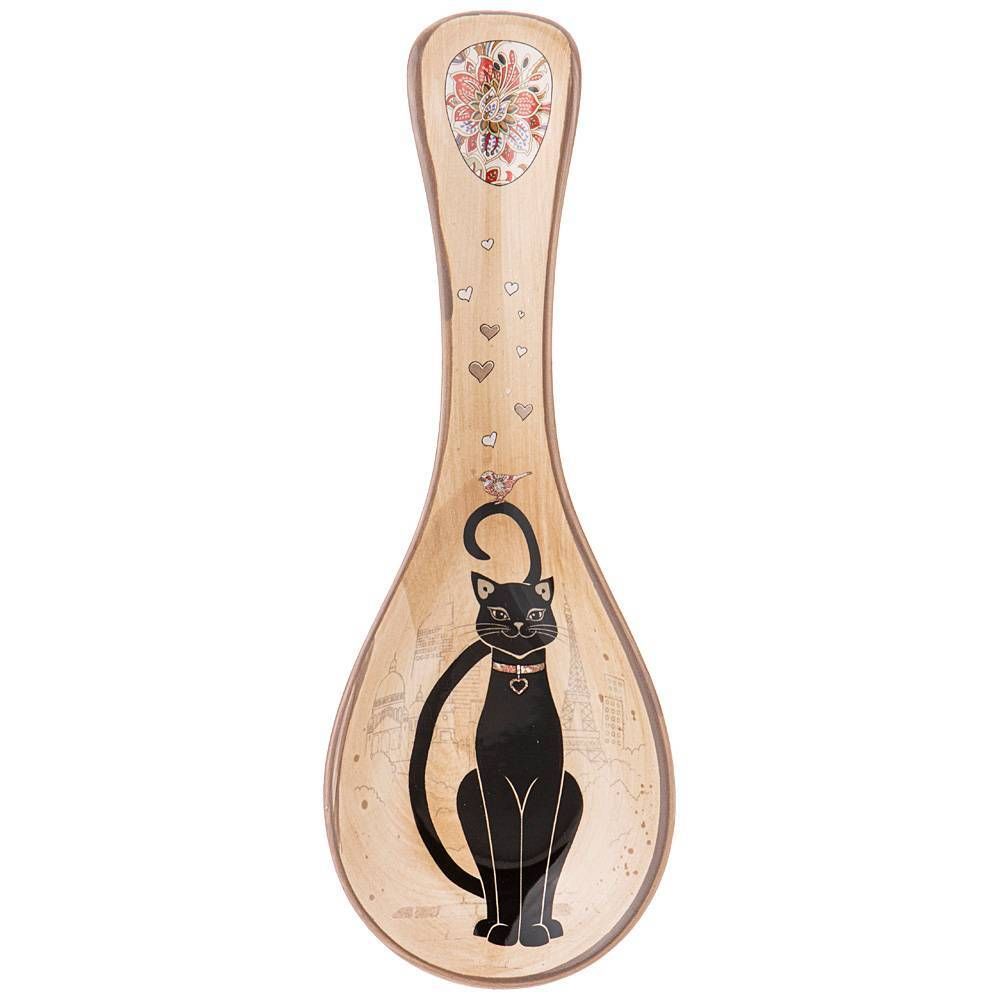 ПОДСТАВКА ПОД ЛОЖКУ AGNESS "ПАРИЖСКИЕ КОТЫ" 25*9*2,5 СМ (КОР=48ШТ.)