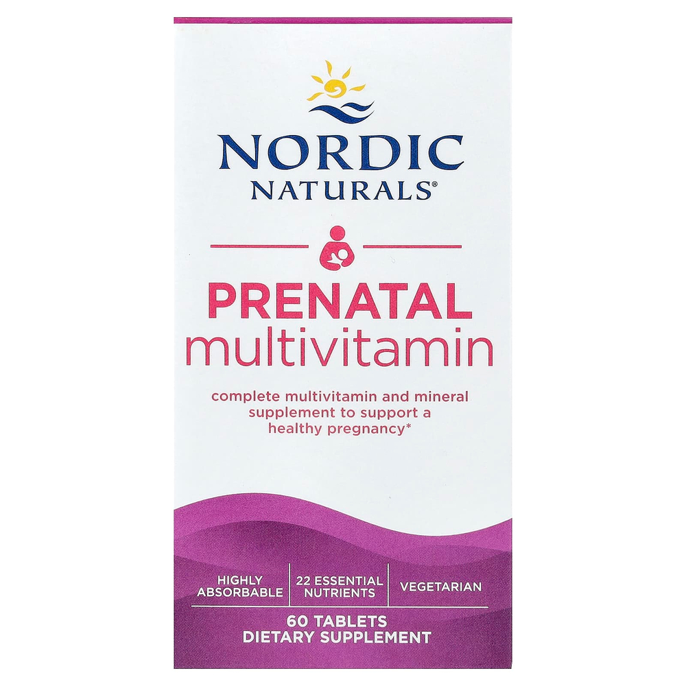 Nordic Naturals, Пренатальные мультивитамины, 60 таблеток