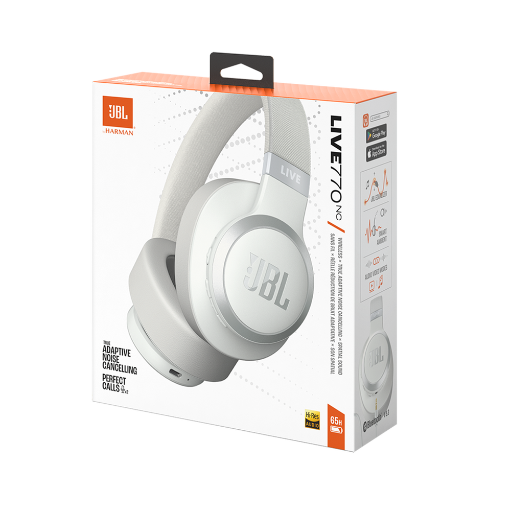 Беспроводные наушники JBL Live 770NC White - купить на официальном сайте JBL