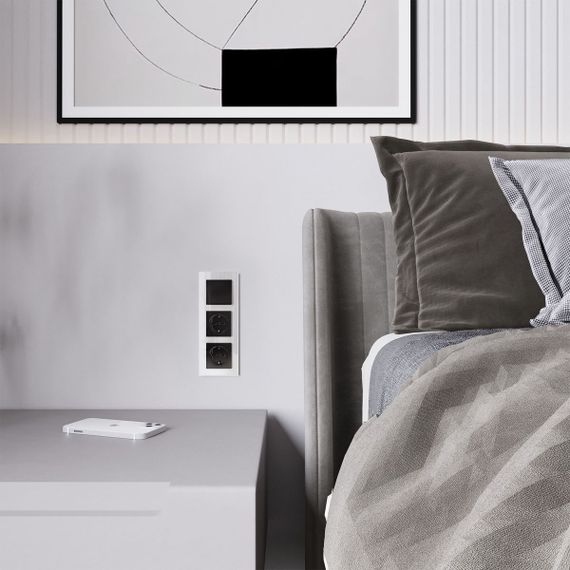 Клавиша для выключателя перекрестного Werkel черный акрил W1119048 4690389197772