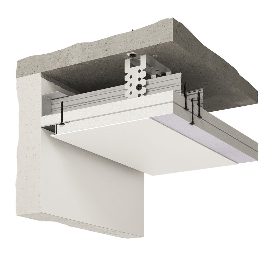 Теневой профиль универсальный под покраску, 2000x50x14,5 мм