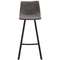 Барный стул Netro 76 см, серый на черных металлических ножках | Купить в Hallberg.ru