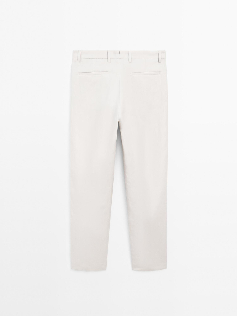 Massimo Dutti Костюмные брюки из 100% льна, светло-бежевый