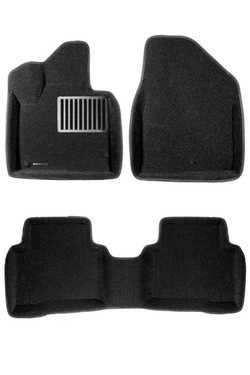 Коврики салона для HYUNDAI Grand Santa Fe (2014-) Euromat 3D Lux черные. Арт. EM3D-002700