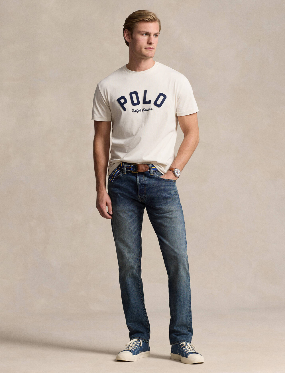 Футболка POLO RALPH LAUREN - экрю(710952043)