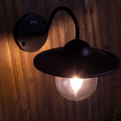 Светильник уличный ЭРА ERASF22-38 на солнечных батареях настенный Ретро 1 LED | Садовые фасадные светильники