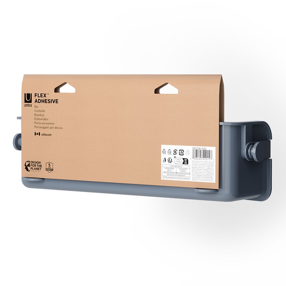 Органайзер для душа Flex Adhesive, голубой