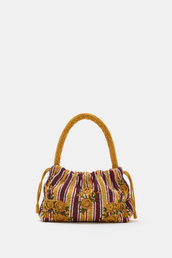 ZARA МИНИ-СУМКА С БИСЕРОМ, РАЗНОЦВЕТНЫЙ