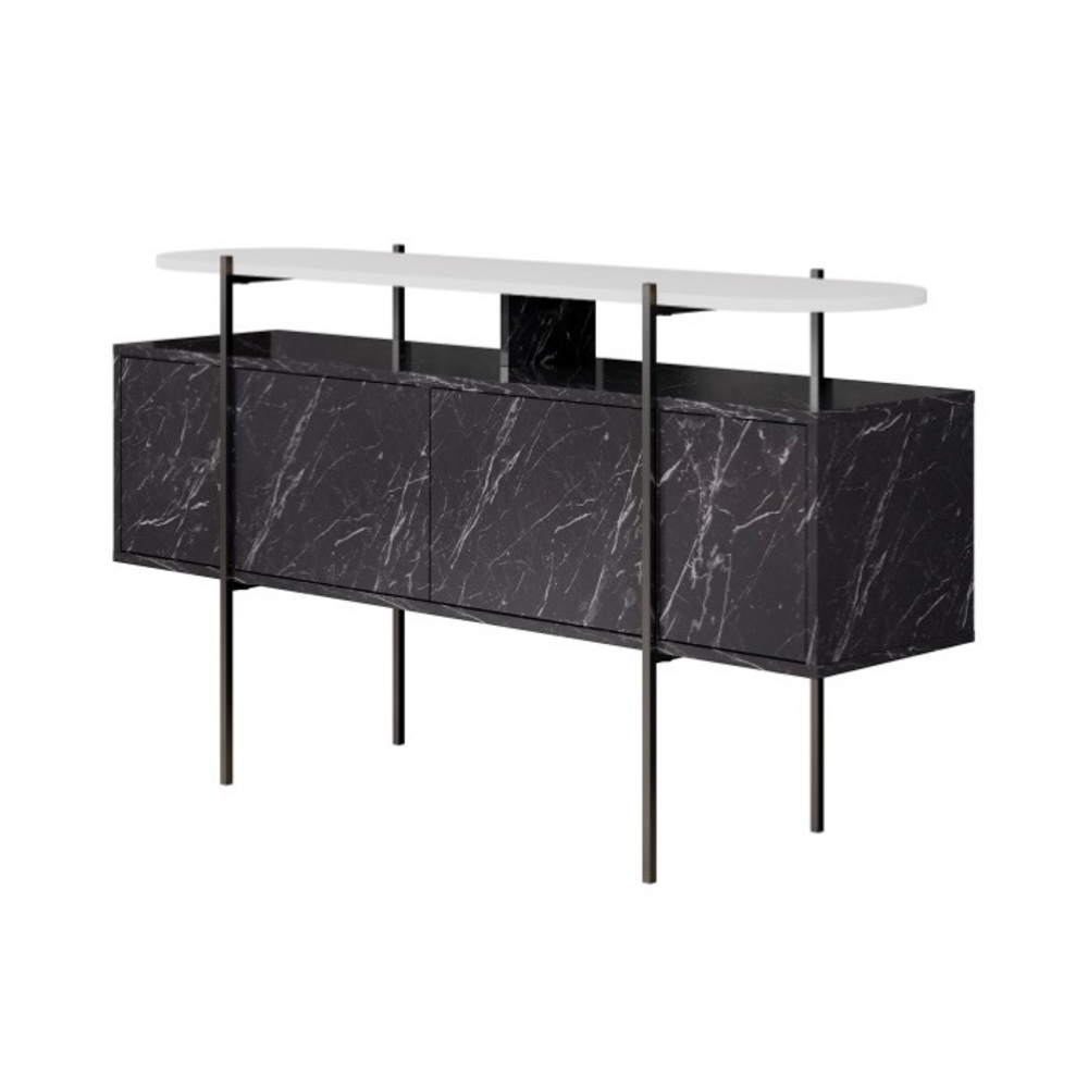 Комод консольный Hanley black/white