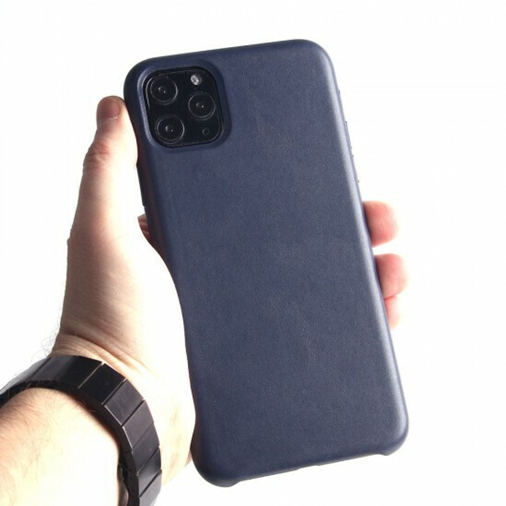 Кожаный чехол для iPhone 11 Pro Max, 012237 Серый