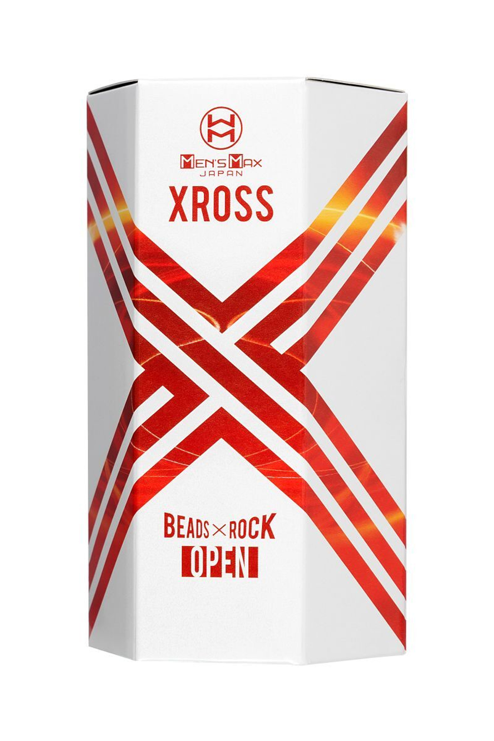 Прозрачный мастурбатор MensMax Xross Beads х Rock Open (Цвет: прозрачный)