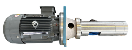 EHSAJ210R36U2PY+YE3-160L-2(380V,50HZ) - Трехвинтовой насос модели EHSAJ210R36U2PY в сборе с электродвигателем YE3-160L-2 (380В, 50Гц), включая муфту, опору и "стакан", ~250 л/мин, давление 2,5МПа с предохранительным клапаном, вертикальное исполнение, погружной, всас насоса направлен вертикально вниз