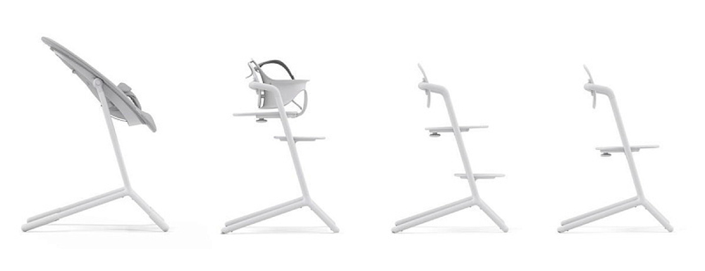 Стульчик для кормления Cybex Lemo 4 в 1 с мягкими чехлами Comfort Inlay All White/Suede Grey